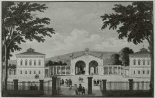 Dresden, Bahnhof, Radierung, um 1845