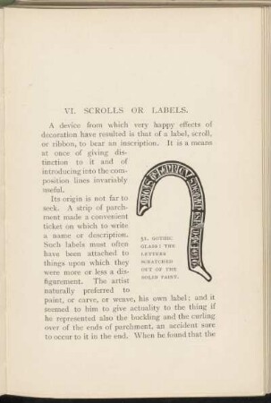 VI. Scrolls or labels.