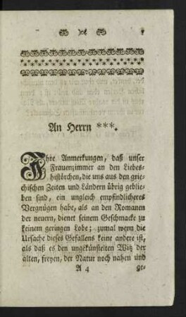 An Herrn ***.