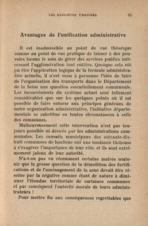 Avantages de l'unification administrative