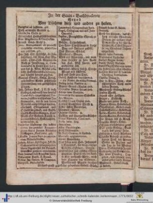 In der Stadt-Buchdruckerey Seynd Von Büchern diese und andere zu haben.