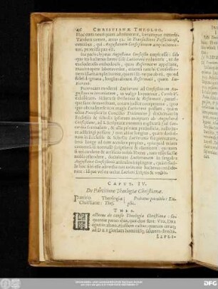 Caput IV. De Partitione Theologiae Christianae.