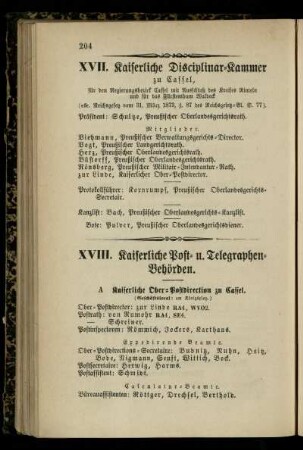 Kaiserliche Post- und Telegraphen-Behörden