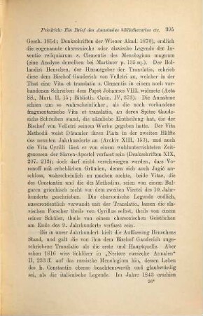 Ein Brief des Anastasius bibliothecarius an den Bischof Gaudericus von Velletri über die Abfassung der "Vita cum translatione s. Clementis Papae" : Eine neue Quelle zur Cyrillus- und Methodius-Frage