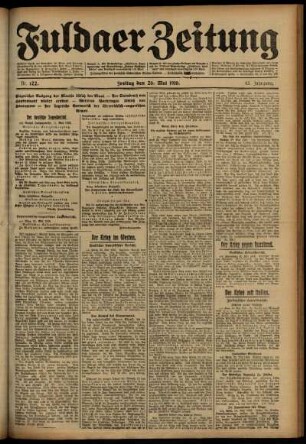 Ausgabe vom Freitag, den 26. Mai 1916.