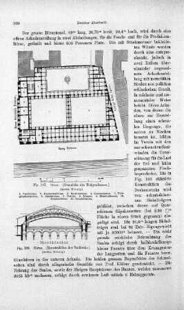 Fig. 187. Börse. (Grundriss des Ergeschosses.) ; Abbildung: Fig. 188. Börse. (Konstruktion der Saaldecke.)