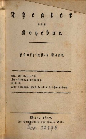 Theater, 50. Fünfzigster Band