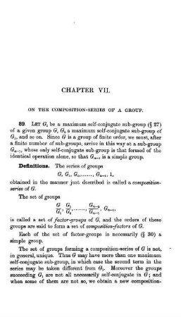 Chapter VIII. On Substitution Groups: Transitive and Intransitive Groups.