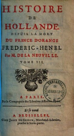 Histoire de Hollande, 3.
