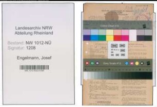 Entnazifizierung Josef Engelmann , geb. 03.05.1911 (Zollbeamter)