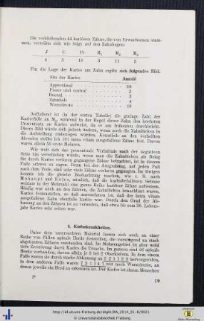 5. Kieferkrankheiten.