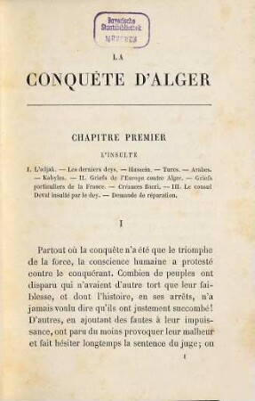 La conquête d'Alger