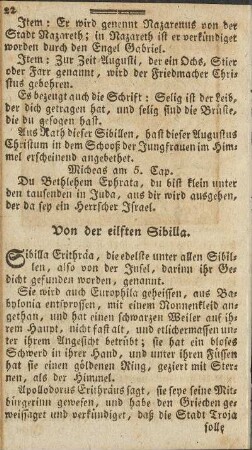 Von der eilften Sibilla.