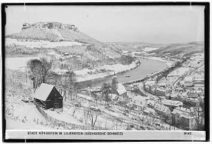 Stadt Königstein mit Lilienstein (Sächsische Schweiz)