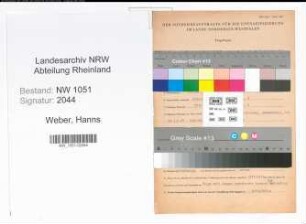 Entnazifizierung Hanns Weber , geb. 10.02.1901 (Arzt)