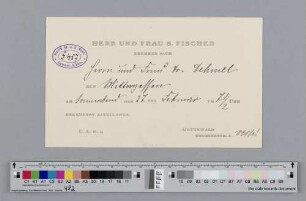 Einladung an Richard und Ida Dehmel