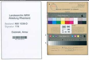 Entnazifizierung Anna Dubinski , geb. 15.01.1908 ()