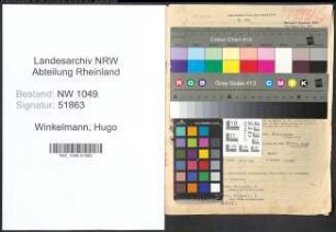 Entnazifizierung Hugo Winkelmann , geb. 17.05.1897 (Kaufmann)