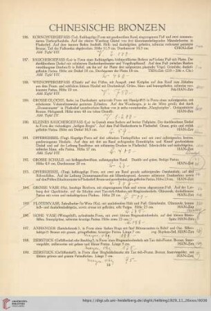 Chinesische Bronzen (Nr. 186-216)
