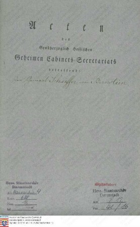 Schäffer-Bernstein, [Georg Johann] Freiherr v., Generalleutnant in Worms