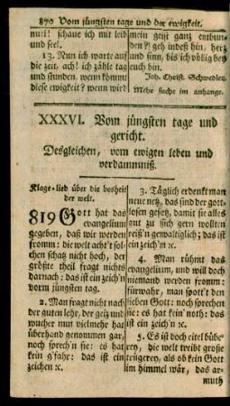 XXXVI. Vom jüngsten tage und gericht. Desgleichen, vom ewigen leben und verdammniß