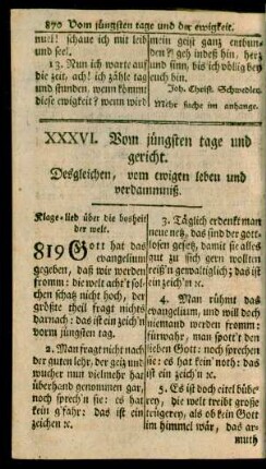 XXXVI. Vom jüngsten tage und gericht. Desgleichen, vom ewigen leben und verdammniß