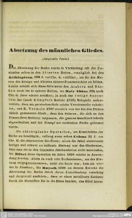 Absetzung des männlichen Gliedes