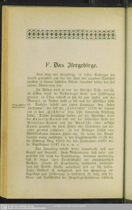 F. Das Isergebirge