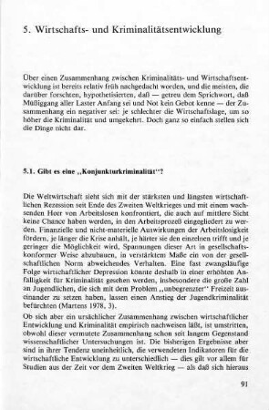 5.1. Gibt es eine "Konjunkturkriminalität"?
