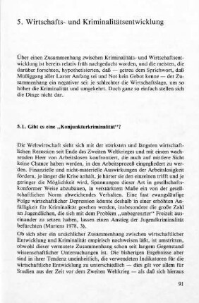 5.1. Gibt es eine "Konjunkturkriminalität"?