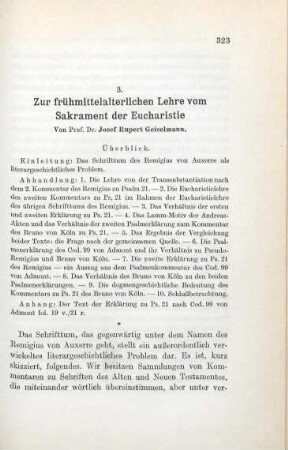 323-403 Zur frühmittelalterlichen Lehre vom Sakrament der Eucharistie