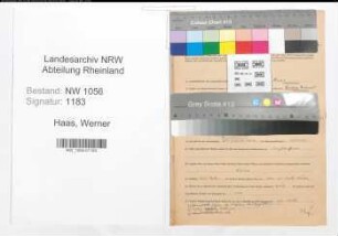 Entnazifizierung Werner Haas , geb. 19.05.1909 ()