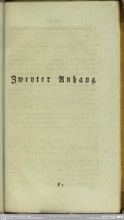 Zweyter Anhang