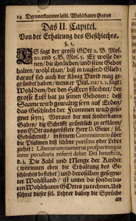 14-34, Das II. Capitel.