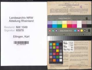Entnazifizierung Karl Ellingen , geb. 04.12.1898 (Kaufmann)