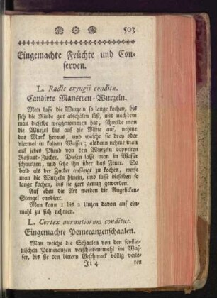 Eingemachte Früchte und Conserven