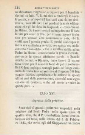 Capo XVI. Asprezza della prigione