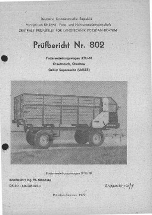 Futterverteilungswagen KTU-10
