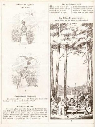 "Kolibri und Falke" "Im Affen-Sommertheater, als der Wirth von den Gästen die Zeche verlangt"