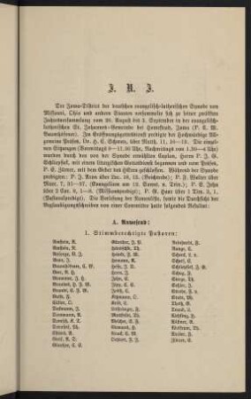 3-6, Einleitung; Namenliste