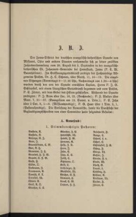 3-6, Einleitung; Namenliste
