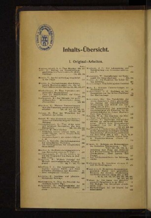I. Original-Arbeiten.