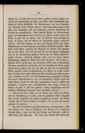 V. Die Bewässerung (Ueberrieselung)