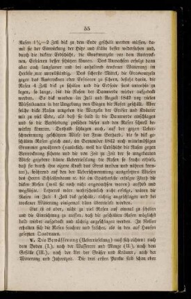 V. Die Bewässerung (Ueberrieselung)