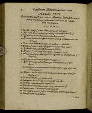 Decisio CLXI. - Decisio CLXV.
