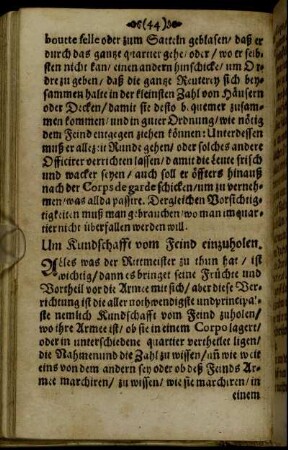 Um Kundschafft vom Feind einzuholen.
