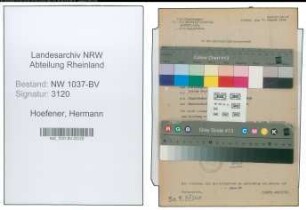 Entnazifizierung Hermann Hoefener , geb. 17.04.1895 (Mechaniker)
