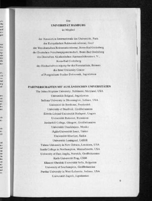 Partnerschaften mit ausländischen Universitäten