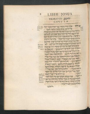 Liber Josua Hebraice [...] Caput 1. - 24.
