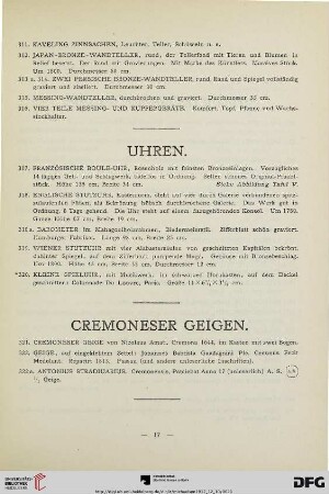 Uhren (Nr. 317-320)